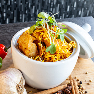 Fish Biryani With Raita